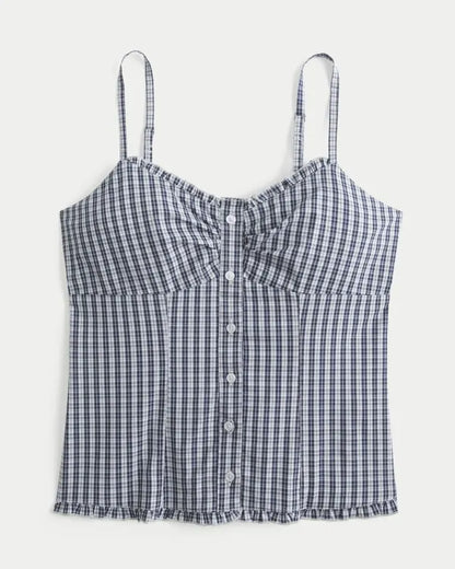 Button Front Tank