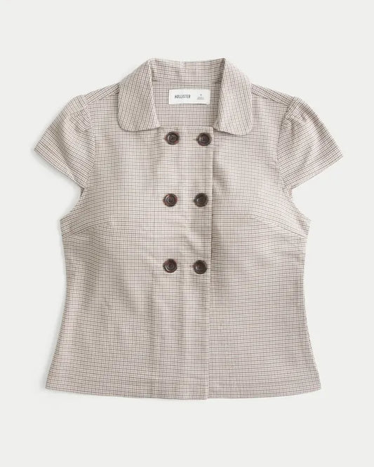Short-Sleeve Peacoat Shirt