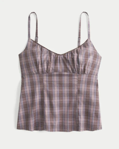 Plaid Babydoll Tank