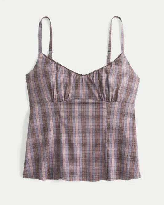 Plaid Babydoll Tank