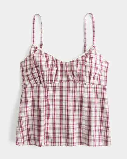 Plaid Babydoll Tank