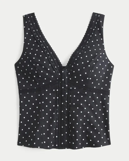 Hook & Eye Lace Trim Tank