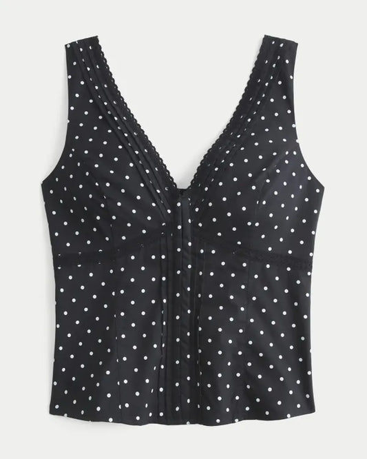 Hook & Eye Lace Trim Tank
