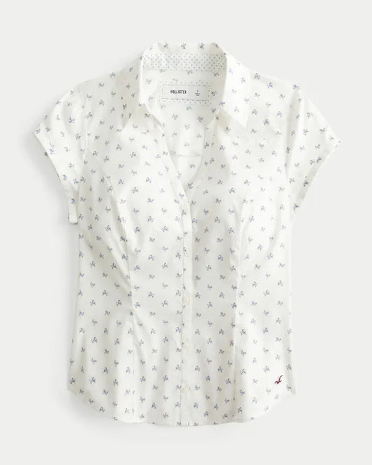 Hollister Ciara Short-Sleeve Button-Through Shirt