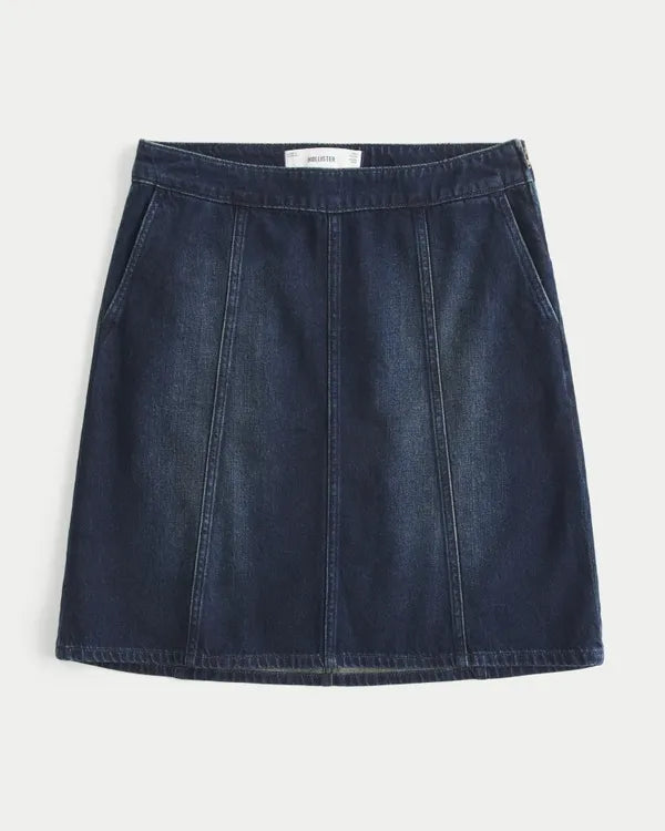 Denim Knee-Length Skirt