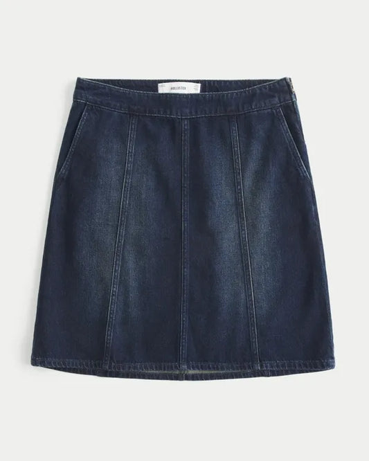 Denim Knee-Length Skirt