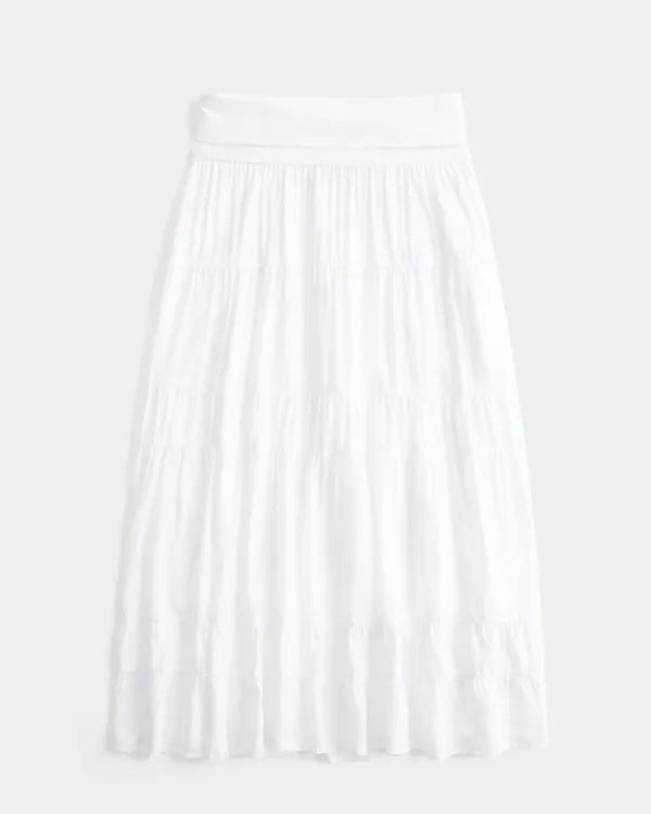 2-in-1 Convertible Maxi Skirt to Midi Dress