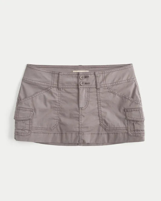 Ultra Low-Rise Cargo Mini Skort
