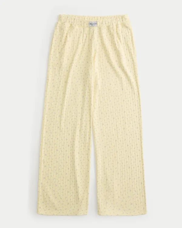 Pointelle Straight Pants