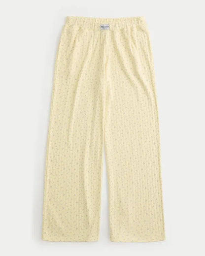 Pointelle Straight Pants