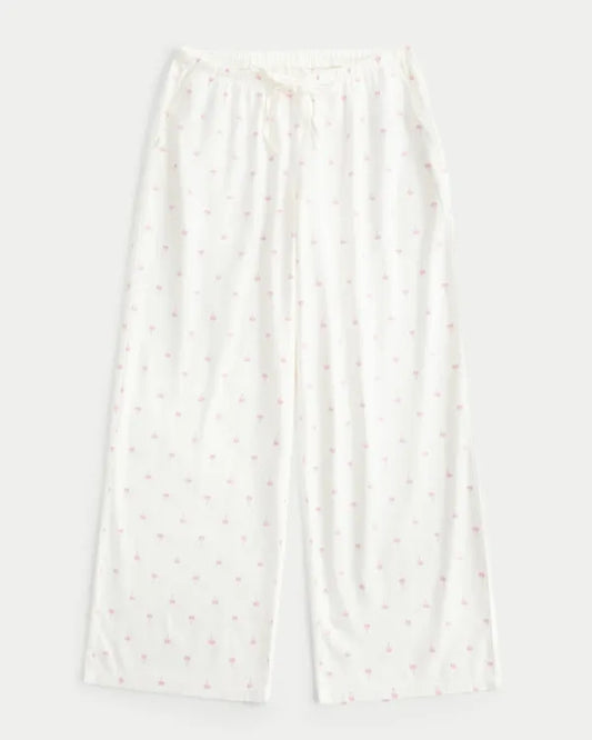 Oxford Wide-Leg Pants