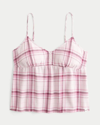 Flannel Babydoll Top