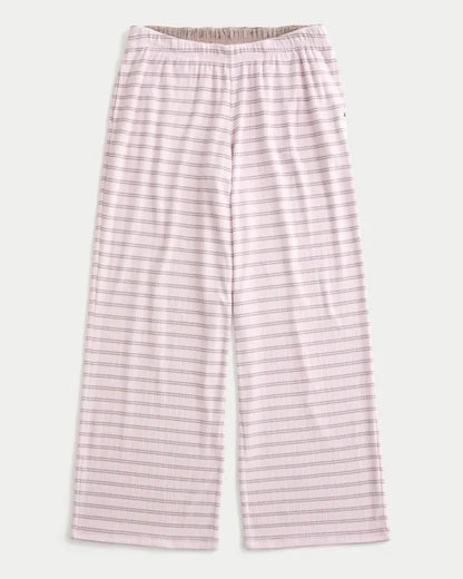 Cozy Pointelle Wide-Leg Pants