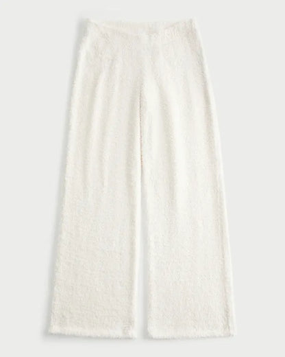 Cozy Bouclé Wide-Leg Pants