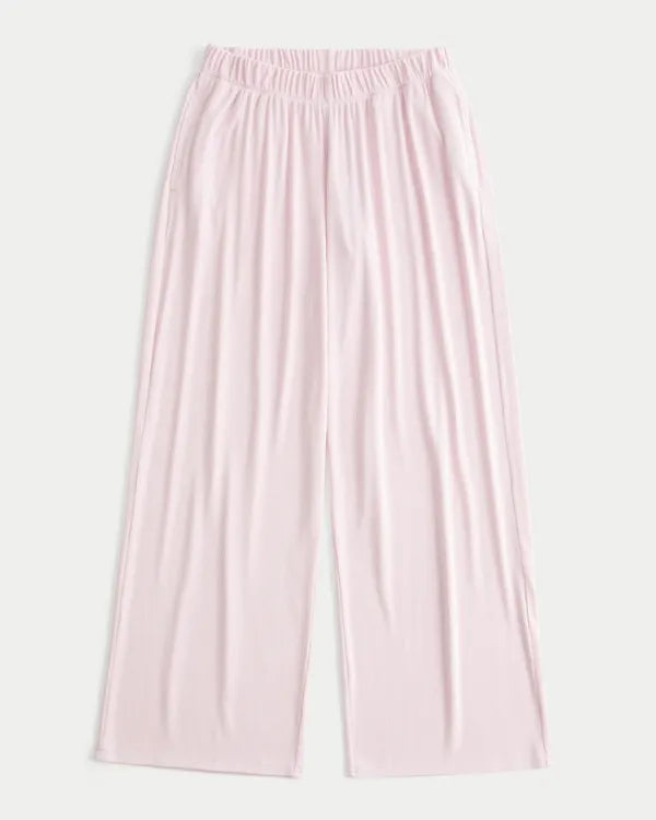Rib Wide-Leg Pants