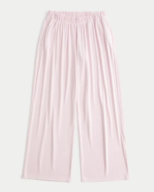 Rib Wide-Leg Pants
