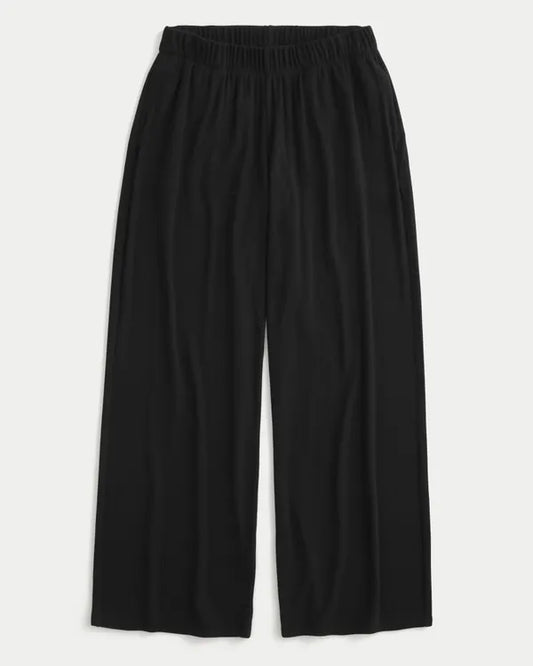 Rib Wide-Leg Pants