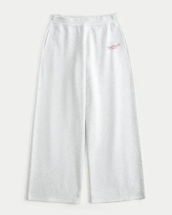 Hollister Feel Good Sweetheart Graphic Baggy Sweatpants