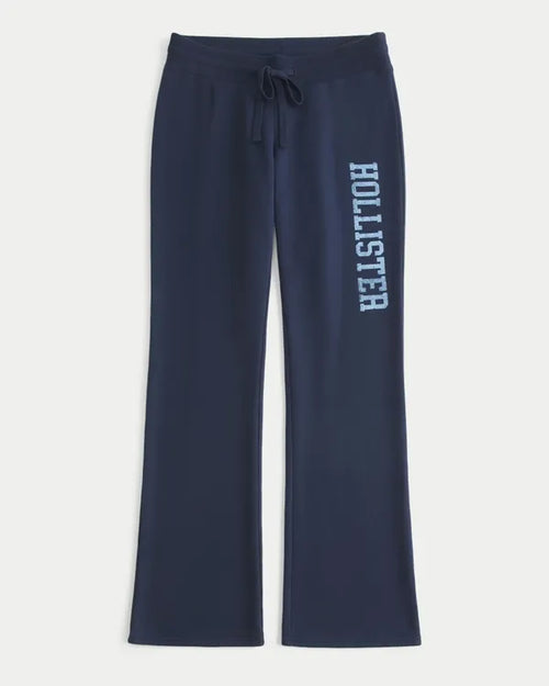 Hollister Feel Good Low-Rise Logo Graphic Bootcut Sweatpants