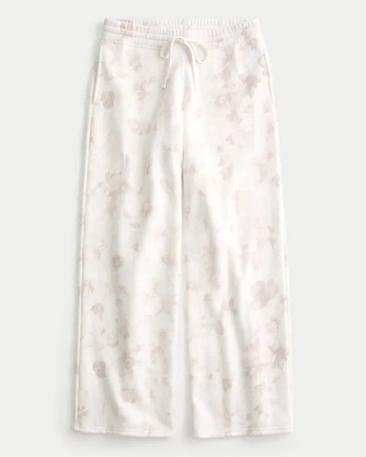 Hollister Feel Good Floral Pattern Baggy Sweatpants