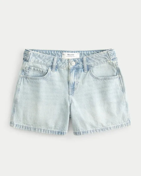 Hollister Andi Adjustable Waist Low-Rise Baggy Denim Shorts
