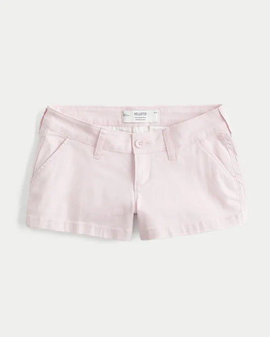 Twill Shortie Shorts