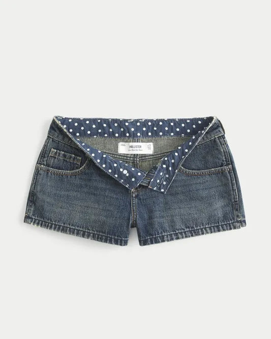 Low-Rise Mini Jean Shorts