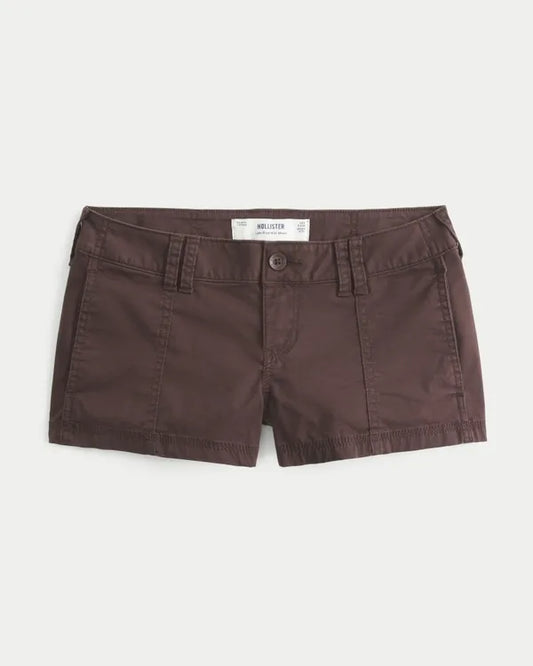 Low-Rise Poplin Mini Shorts