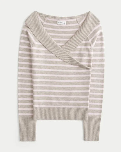Twist Off-the-Shoulder Sweater