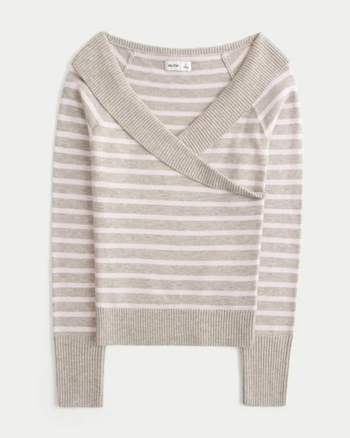 Twist Off-the-Shoulder Sweater