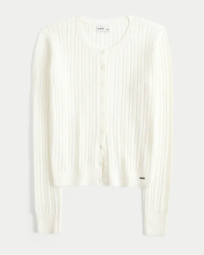 Textural Cable-Knit Cardigan