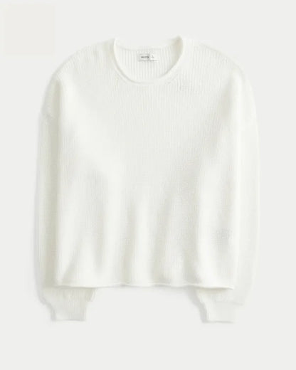 Easy Roll-Neck Crew Sweater