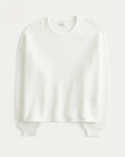 Easy Roll-Neck Crew Sweater