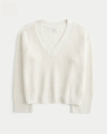 Easy V-Neck Shaker Sweater
