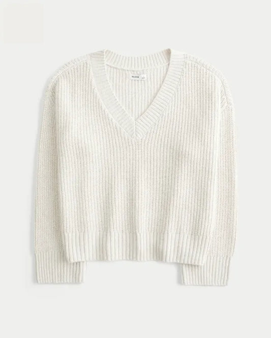 Easy V-Neck Shaker Sweater