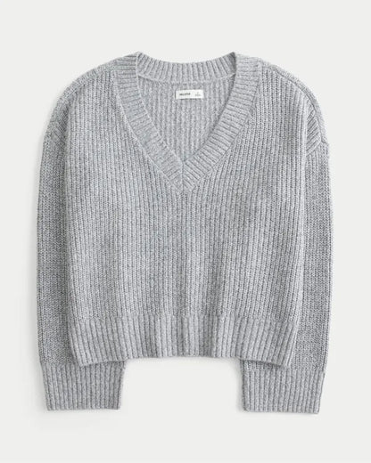 Easy V-Neck Shaker Sweater