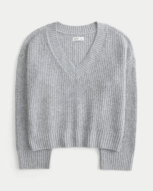 Easy V-Neck Shaker Sweater