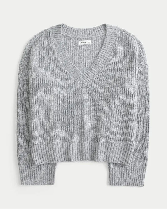 Easy V-Neck Shaker Sweater