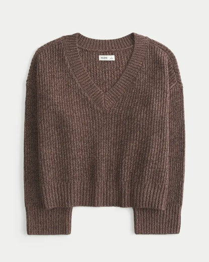 Easy V-Neck Shaker Sweater