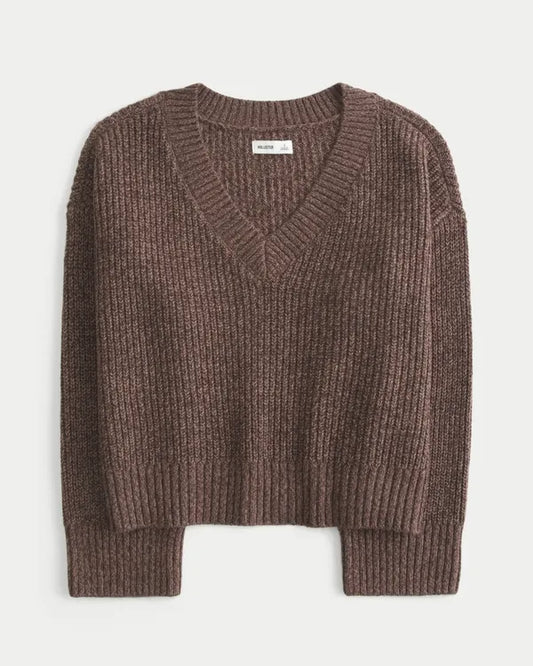 Easy V-Neck Shaker Sweater
