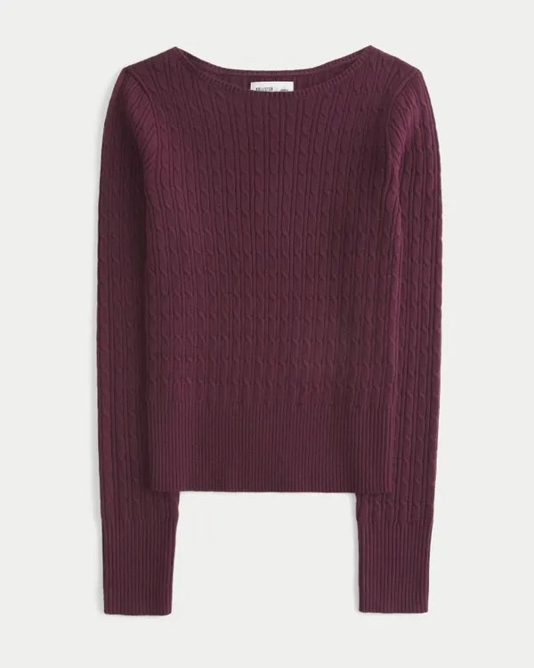 Slash-Neck Sweater