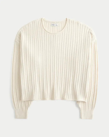 Easy Cable-Knit Crew Sweater