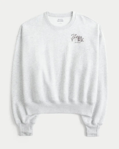 Hollister Feel Good Graphic Classic Crew Sweatshirt