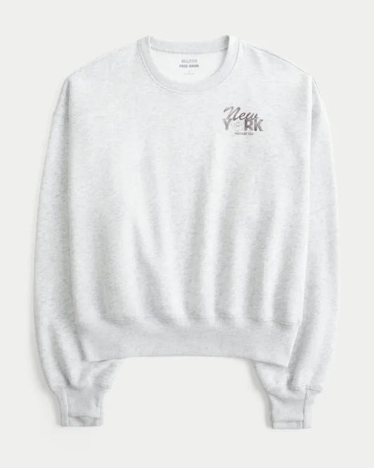 Hollister Feel Good Graphic Classic Crew Sweatshirt