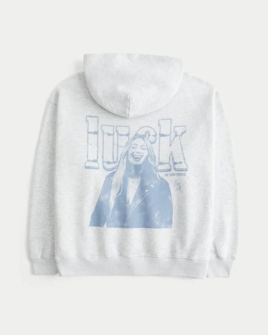 Hollister Feel Good Oversized Hilary Duff Graphic Hoodie