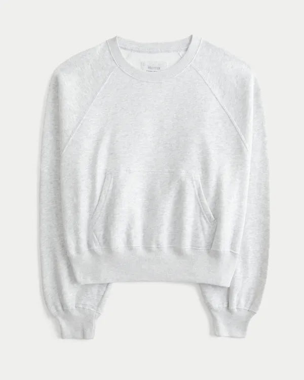 Hollister Cotton Collection Classic Raglan Crew Sweatshirt