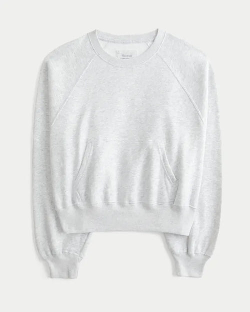 Hollister Cotton Collection Classic Raglan Crew Sweatshirt