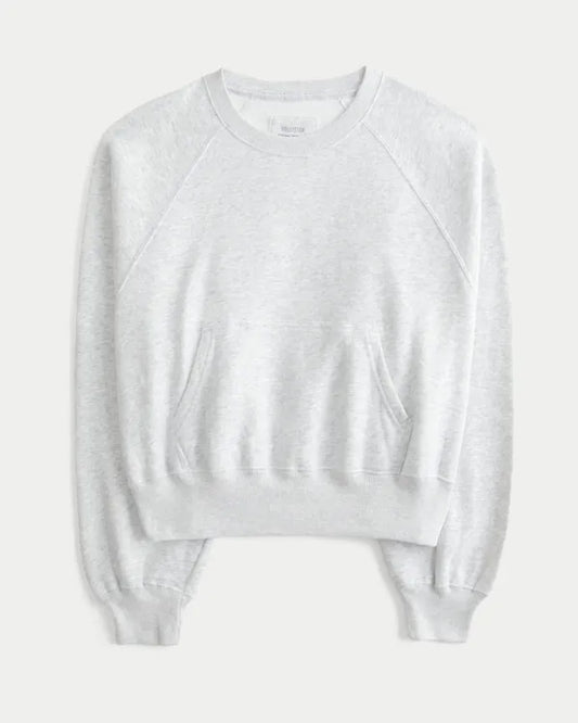 Hollister Cotton Collection Classic Raglan Crew Sweatshirt