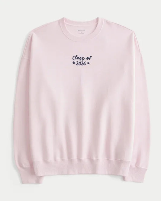Hollister Feel Good Oversized Class of 2026 Graphic Crew Sweatshirt