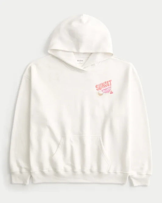 Hollister Feel Good Oversized Logo Graphic Hoodie
